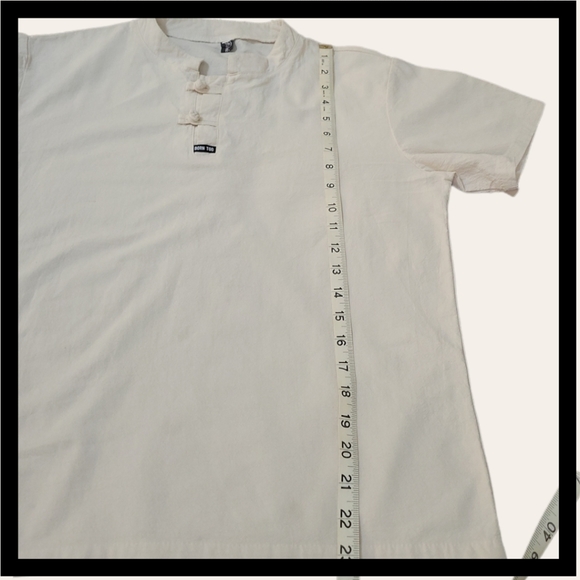 Young Mens Cotton 2 Piece Ivory Knot Garment - Picture 3 of 12